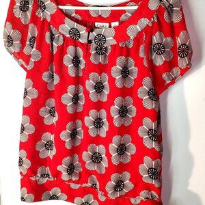 Red floral Cato blouse size M‎
